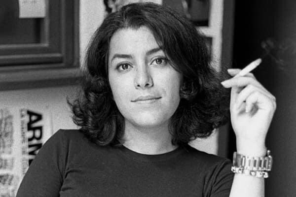 Women writers looking bored and holding a cigarette, part 57 in a series: Marjane Satrapi