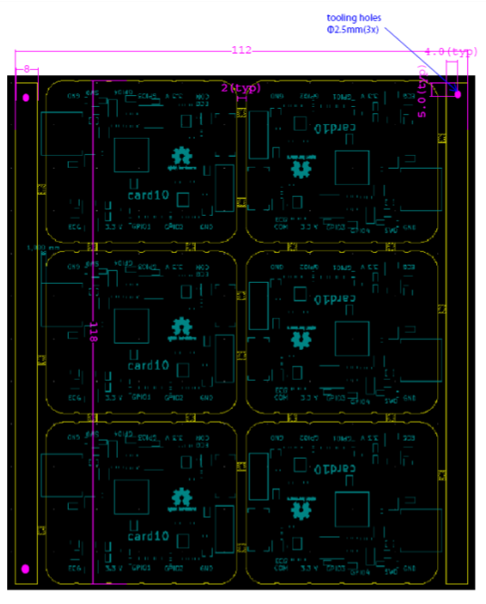 June 19: The Engineering Questions (EQ) for the bottom board come in:- A duplicated via(!)- They think the fiducials are a bit small- One component has not enough space between the pads for solder mask- The want to add some tooling holes to the panel