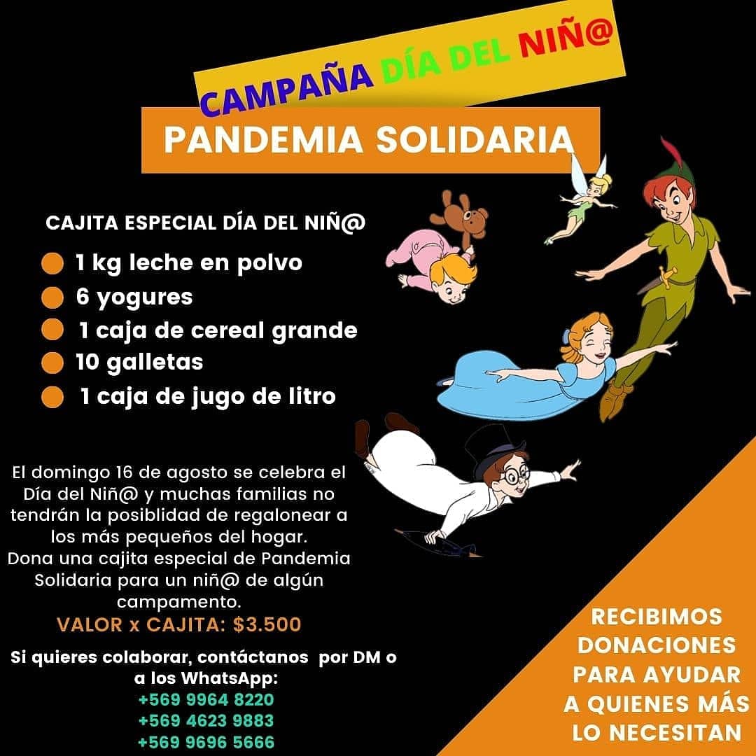 PandemiaSolida's tweet photo. Quedan poquitos días para el cierre de esta campaña solidaria pensada en los niños y niñas que viven en campamento. Colabore con una o más cajitas para sumar sonrisas este Día del Niño.

Favor RT https://t.co/lIlwGwCx59