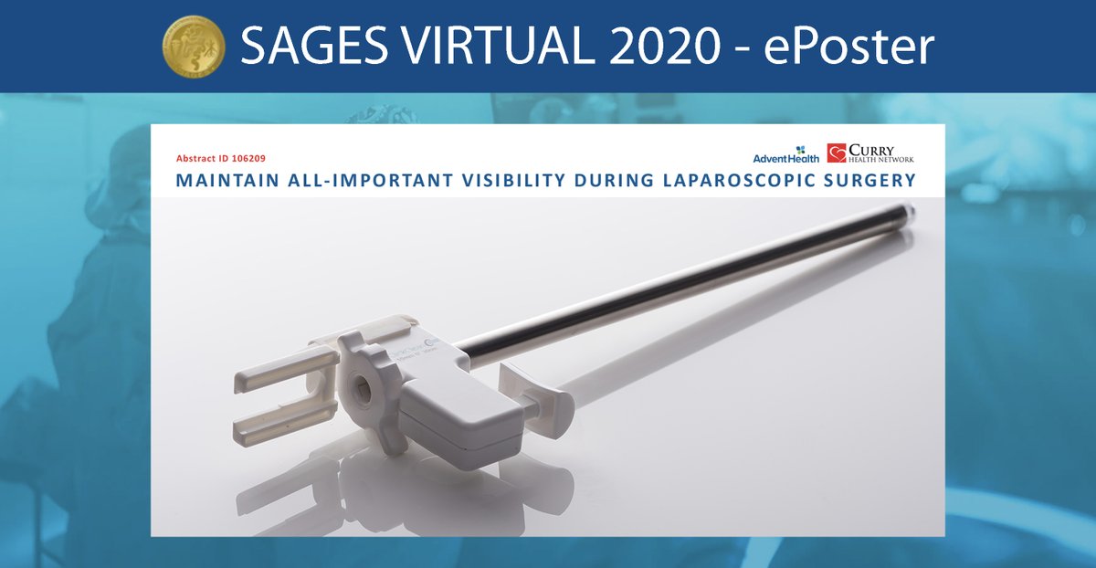 MedeonBiodesign's tweet photo. Great news! A poster at #SAGES2020 is featuring MedeonBio's ClickClean™ Laparoscope Lens Shield Device! The poster (ID 106209) is titled "Maintain All-Important Visibility During Laparoscopic Surgery" and it is by Jay A Redan, MD, FACS and Jessica Carlson, MD. @SAGES_Updates https://t.co/3ZC49mB7xz