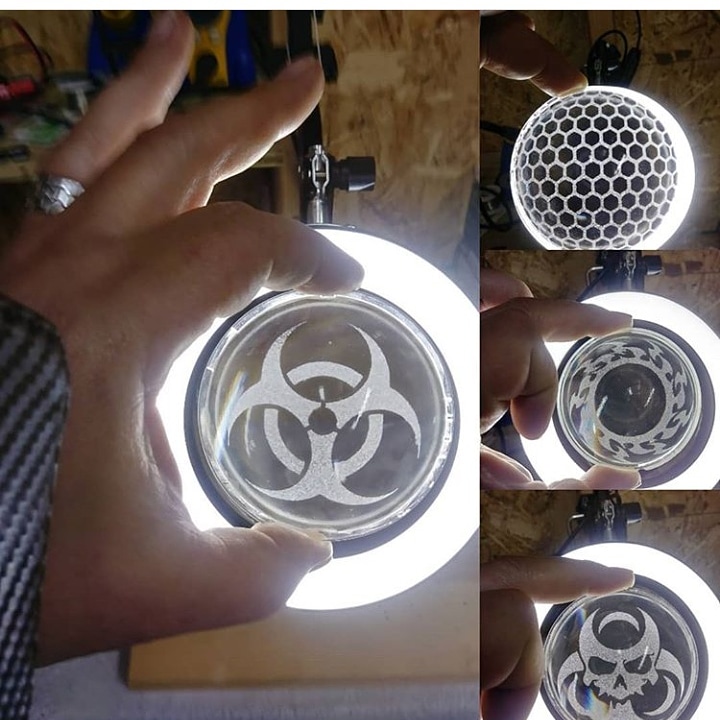 MaDCustoms2's tweet photo. Just a few 3"custom etched projector lenses! Ck us out https://t.co/XmDfkw3iX5 https://t.co/JCgEDk3rvB
