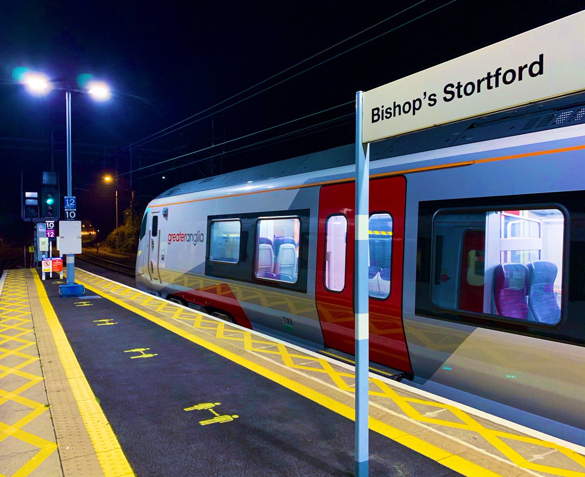 kswindlehurst91's tweet photo. New train hype Class 745 thanks for the late night ride @greateranglia they run like a dream 😍 #trains #greateranglia #trainspotting #photographer #photography #lenslive https://t.co/O0o2I2mEu6