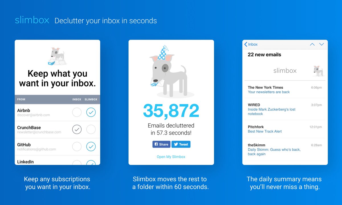 makemills's tweet photo. @micaandreea We made @slimboxapp to solve this – it moves subscriptions out of your primary inbox and sends you a daily summary so you don't miss anything. 

May be worth checking out. https://t.co/UvPfMSCykw