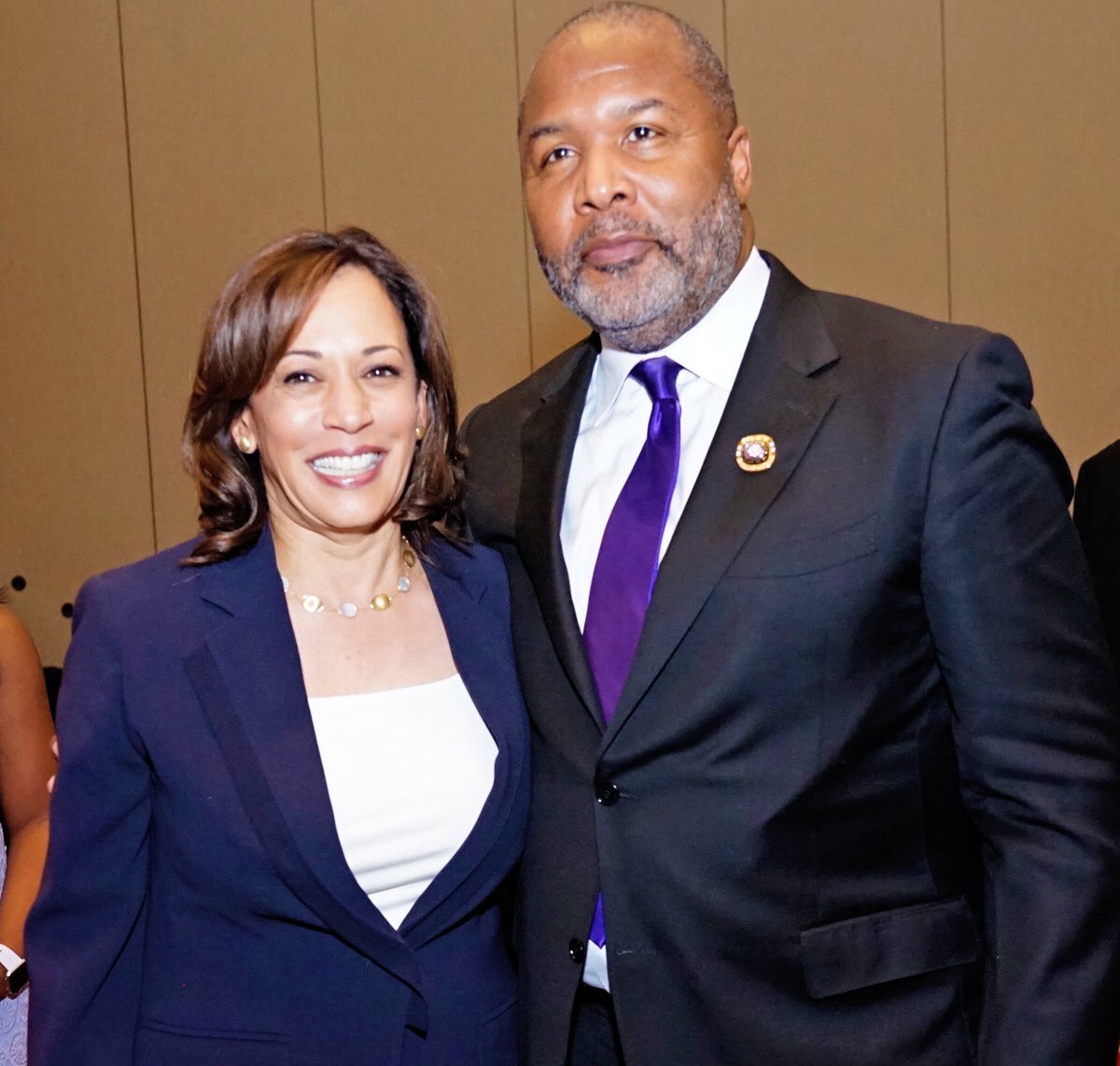 Senator <a href="/KamalaHarris/">Kamala Harris</a> we wish you well on this historic campaign journey, and the men of <a href="/OfficialOPPF/">Omega Psi Phi® Fraternity</a> are praying for you. Congratulations.