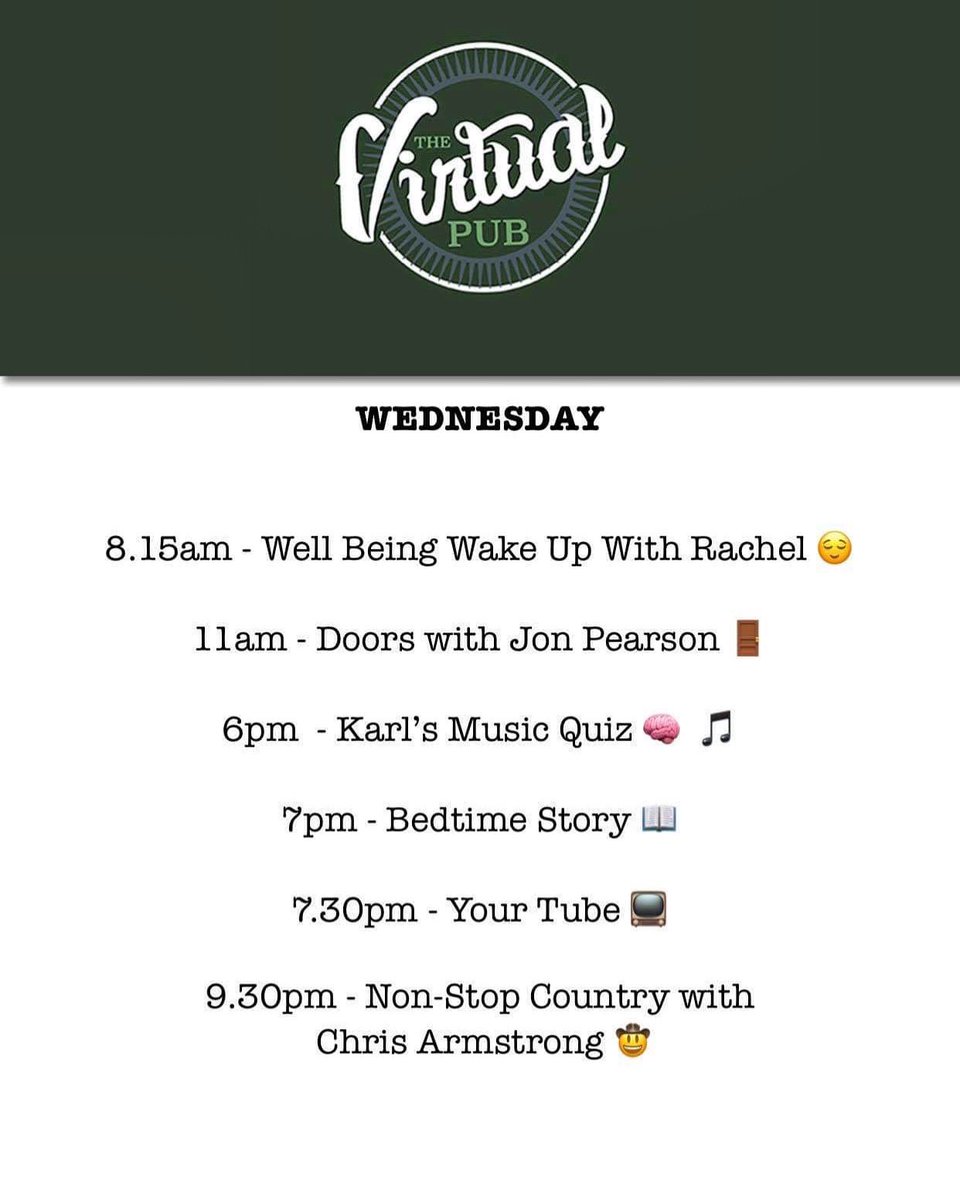 Wednesday @the_virtual_pub send us your band videos for our YourTube feature by 6pm this evening. Join us on our Facebook page thevirtual.pub #hopeinnmeltonmowbray #quiz #musicquiz #bedtimestories #musicvideos #country #djset #joinus #peace #love #immunity #ourcommunity