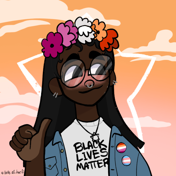 COOL KID MAKER by @.buffalobellie-16 skintones-lots of noses, cartoony style-some lips-textured hair, braids, locs-hijab, headwrap-magen david necklace-pride flag pins, bkgs, accessories-realistically colored hands https://picrew.me/image_maker/148413