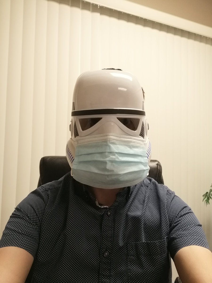 cgoldsb1982's tweet image. Can I get a vote for best mask in the office? #doubleprotection