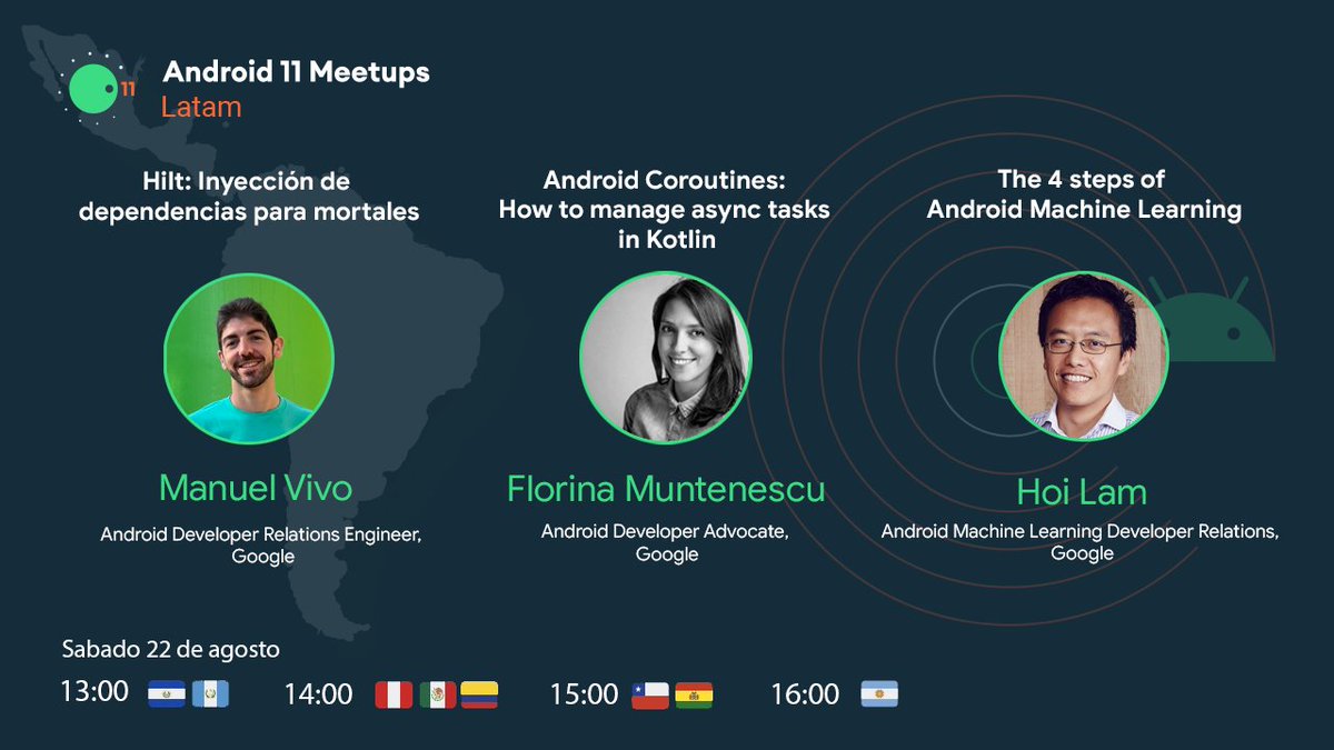 gdgcochabamba's tweet photo. y el Sábado  cerramos con broche de oro desde el canal de @GoogleDevsLATAM  con las charlas de  
@manuelvicnt, @FMuntenescu y @hoitab
#Android11Latam #android11meetup https://t.co/QhtKy8Am0C