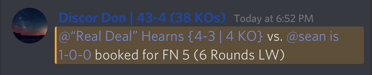 HearnsReal's tweet photo. Itβs official. Iβll be facing my boss over at #NBO for GBF #FightNight4 π I might be on vacation around the time so might have to pull out but this can confirm my shot at the Lightweight Championship so Iβll try to come. Just in case, Iβll be training extra hard leading up π₯ https://t.co/xy31SVhPgP