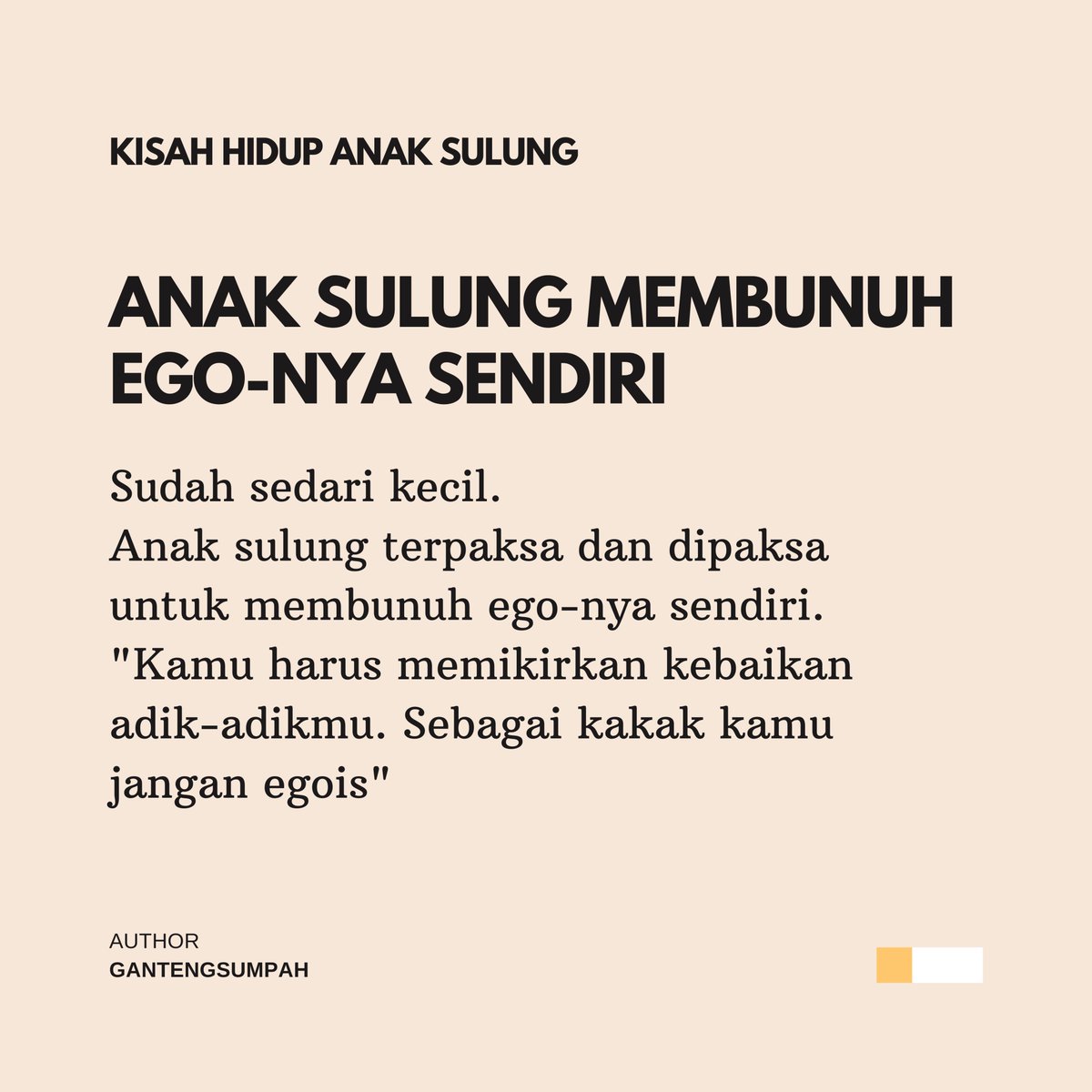 gantengsumpah's tweet photo. Kisah hidup anak sulung. https://t.co/BxzEQ7WNoF