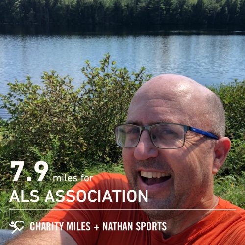 7.9 <a href="/CharityMiles/">Charity Miles</a> for <a href="/alsassociation/">The ALS Association</a>.   See y’all at the crossroads