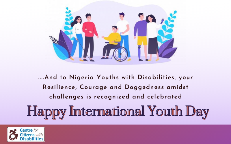 CCDNigeria's tweet photo. Centre for Citizens with Disabilities (CCD) heartily congratulate and salute Nigerian Youths with disabilities on this year’s International Youth Day.
#IYD2020 #DisabilityActNGR https://t.co/yJWhAO6pwa