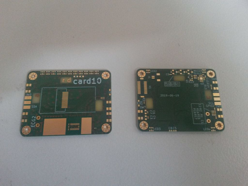 June 21: The PCBs for the second top board prototype arrive. They get quickly get converted into real prototypes: