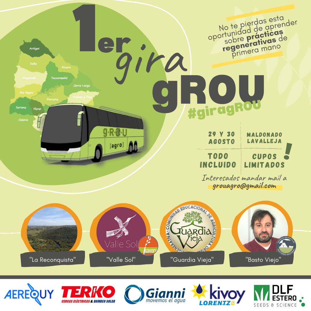 gROUagro's tweet photo. OFICIALMENTE les presentamos nuestra PRIMERA GIRA!!😱😱😱

Si estas interesado en obtener más información escribinos a 
📩 grouagro@gmail.com

Gracias a nuestros sponsors que se coparon tantoo o más que nosotros de verdad! 💪🏻💪🏻 https://t.co/rMBvNMJh6F