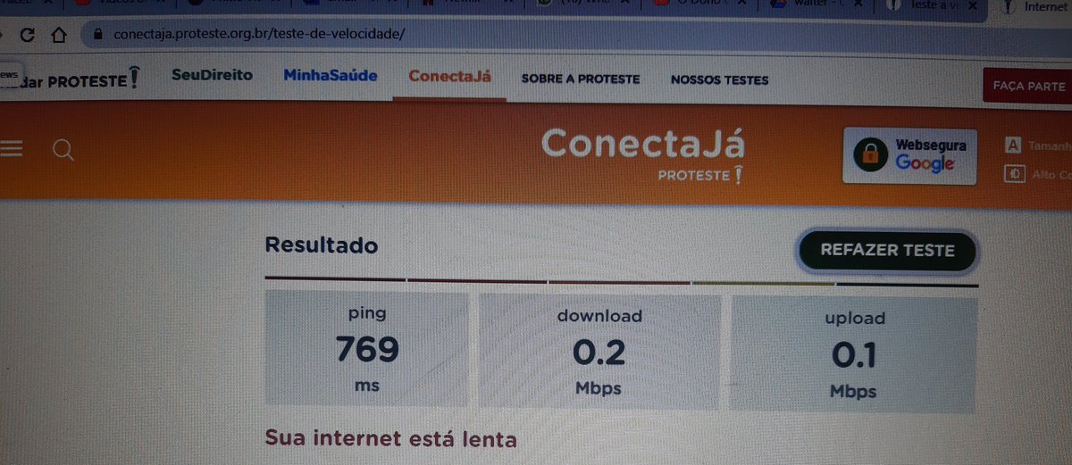 WalterLanz's tweet image. Fiz o teste de velocidade em outro site. Pra ter certeza da entrega do serviço contratado. Assim fica complicado dona #netclaro. Vamos resolver esse problema ou é isso mesmo? Todo dia isso.