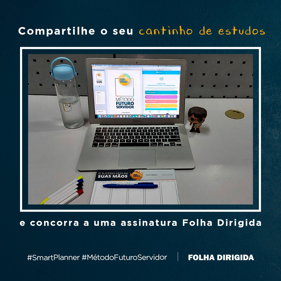 qconcursosfolha's tweet image. Poste foto usando #meucantinhodeestudos , #SmartPlanner e #MetodoFuturoServidor
Vamos selecionar as melhores fotos e elas vão aparecer aqui no nosso perfil.
O futuro servidor que tiver a foto mais votada vai ganhar uma assinatura premium da Folha Dirigida!
Vamos lá?