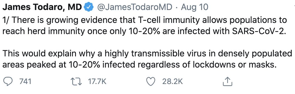 1/ There are various tweets misinterpreting COVID-19 “pre-existing immunity” and making dangerous claims about herd immunity. Since many of those claims refer to our scientific papers, we will reiterate the facts.  @SetteLab  @ljiresearch  @ScienceMagazine  @CellCellPress