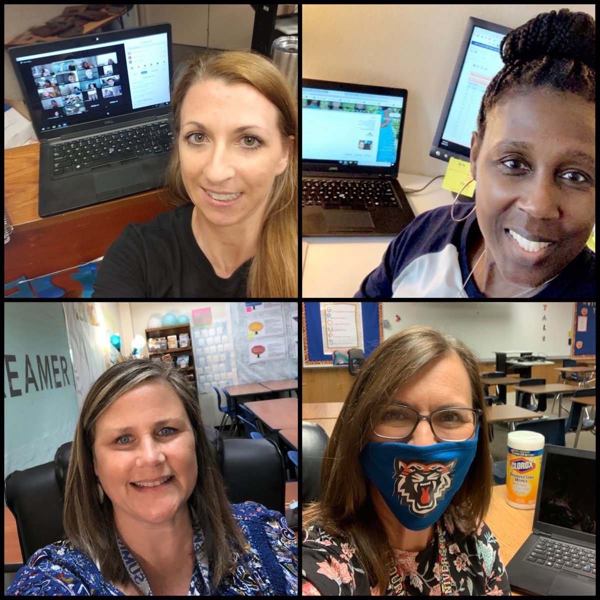 HumbleISD_AMS's tweet photo. From our Tiger Staff, Happy 1st Day of Online School! 💻

We missed our students physical presence today but know that WE are here &amp; working for Y-O-U. Together, we can do this! 📚

Teachers, “Today You Lead The School, Tomorrow Your Students Will Lead the World” 🌏 #AtascaTigers https://t.co/oCVJRtnmKT