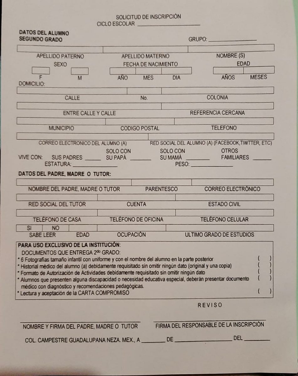 165TV1's tweet photo. Buenas tardes por este medio les envio los requisitos y formatos para llenar para inscribir el dia Jueves 13 de agosto de 2020 de las 14:00 a las 16:00 horas.
Favor de llenar todo sin omitir ninguna información en tinta negra. https://t.co/iox6PZnfmn
