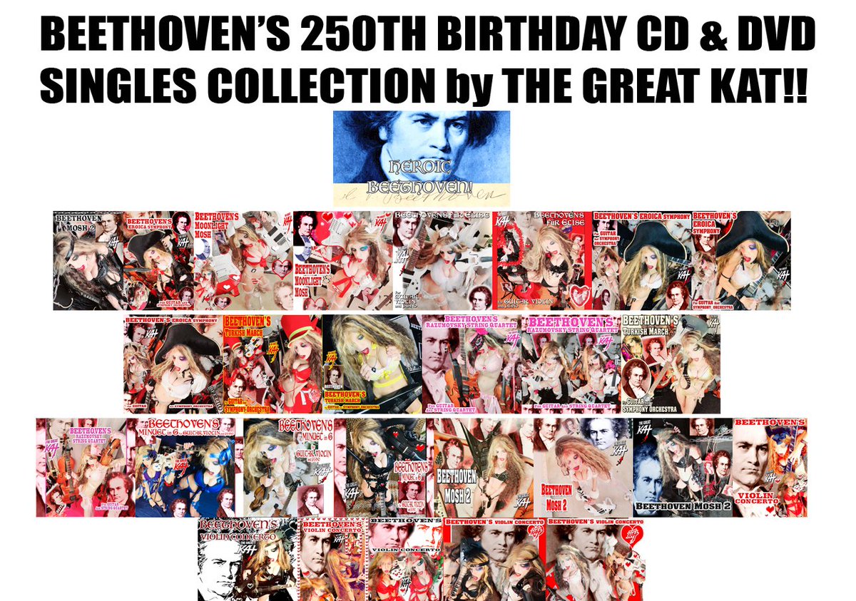 greatkatguitar's tweet photo. HAPPY BEETHOVEN’S 250th BIRTHDAY!!
(Born on Dec. 16, 1770)
CELEBRATE with BEETHOVEN’S 250TH BIRTHDAY CD & DVD SINGLES COLLECTION by THE GREAT KAT!!
On the KAT STORE https://t.co/shZmwOonRZ
#BEETHOVEN #BEETHOVEN250 #BEETHOVEN2020 #BEETHOVENRULES https://t.co/UdvufyoarA