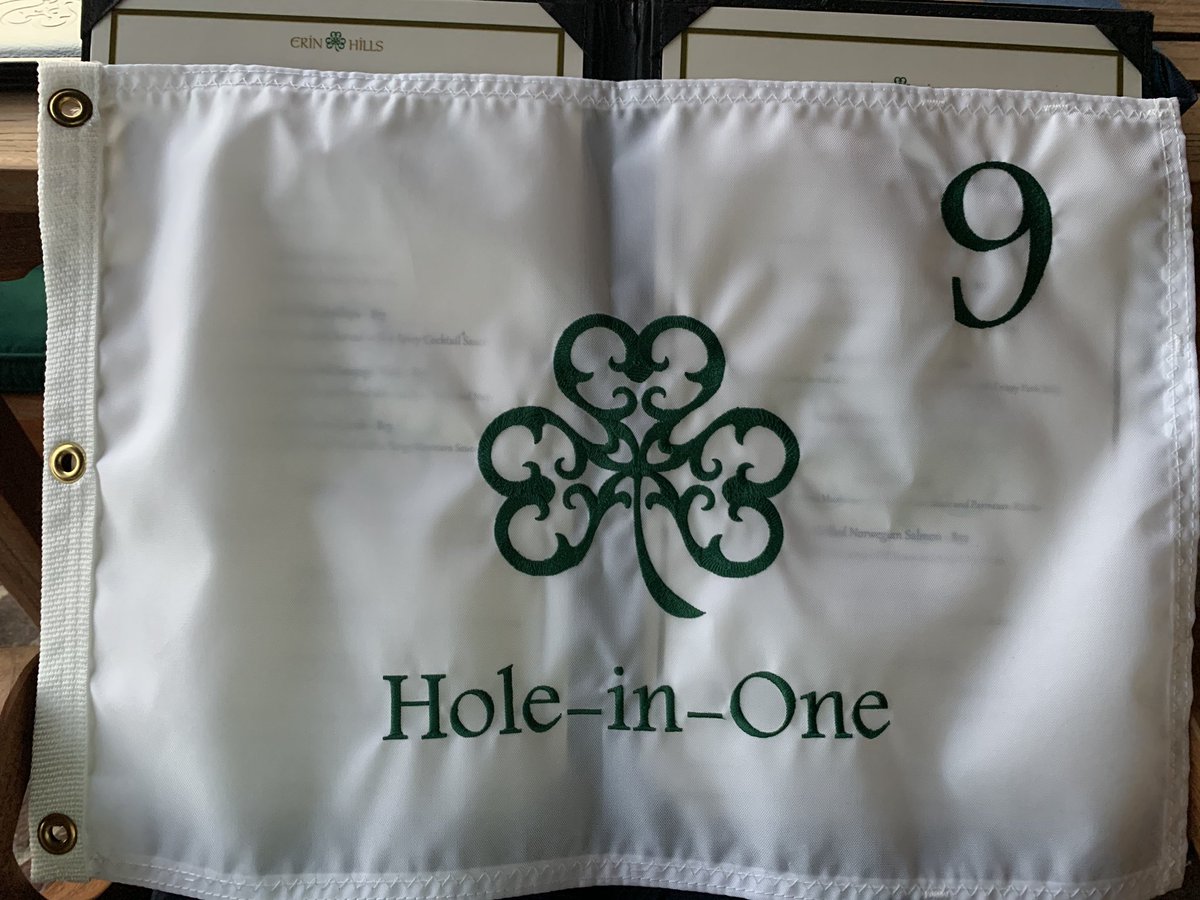 cbinjax's tweet photo. @RiggsBarstool @ForePlayPod just got back from a Wisconsin golf trip where this happened. The trip was so awesome I had to relive it by listening to the ForePlay recap of your trip for a second time. First Ace. Still on cloud 9! https://t.co/NNaPttvJWh