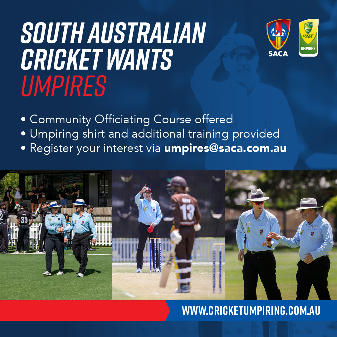 Interested in becoming a cricket umpire?

We have our next Community Officiating course coming up on Thursday 27 August.

Contact us to find out more.