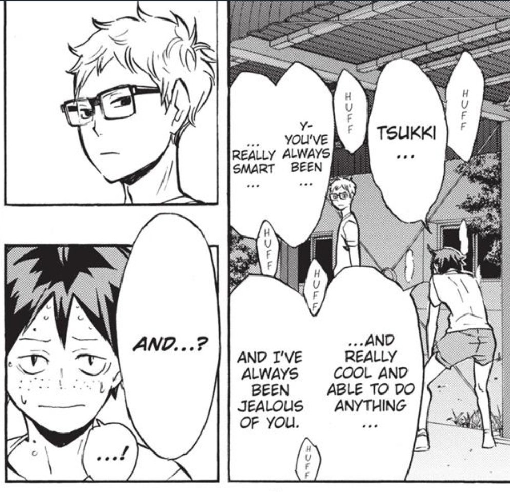 let's compare this moment to the nekoma matchI wouldn't say that kei looks down on yams but it's clear that they don't have the best power dynamic (I will talk abt that on another day) but you can clearly see how they've changed from THIS(6/8)