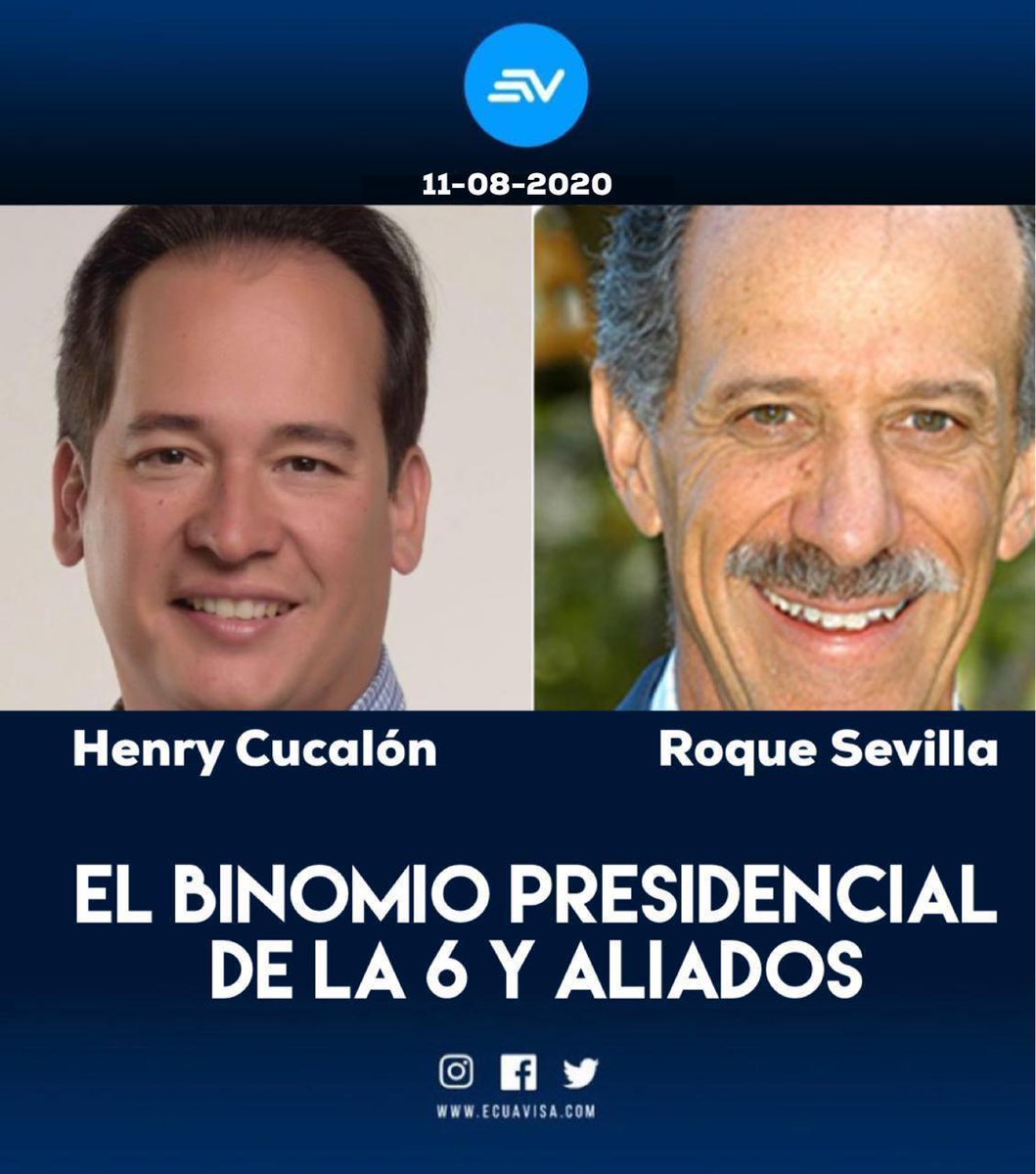 PochoArzube's tweet photo. Interesante.
¿Que les parece este binomio presidencial conformado por Henry Cucalon y Roque Sevilla? @LA6MDG https://t.co/CTx8FtSH73