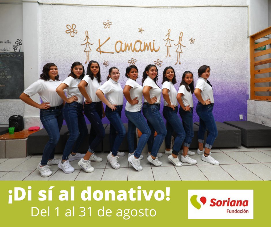 Gracias a tus donativos podemos cubrir las diversas necesidades de nuestras chicas. Durante agosto puedes apoyarnos haciendo una donación cuando pagues tus compras en Soriana. @OrgSoriana 
#DeCorazón #Ayudaquellega