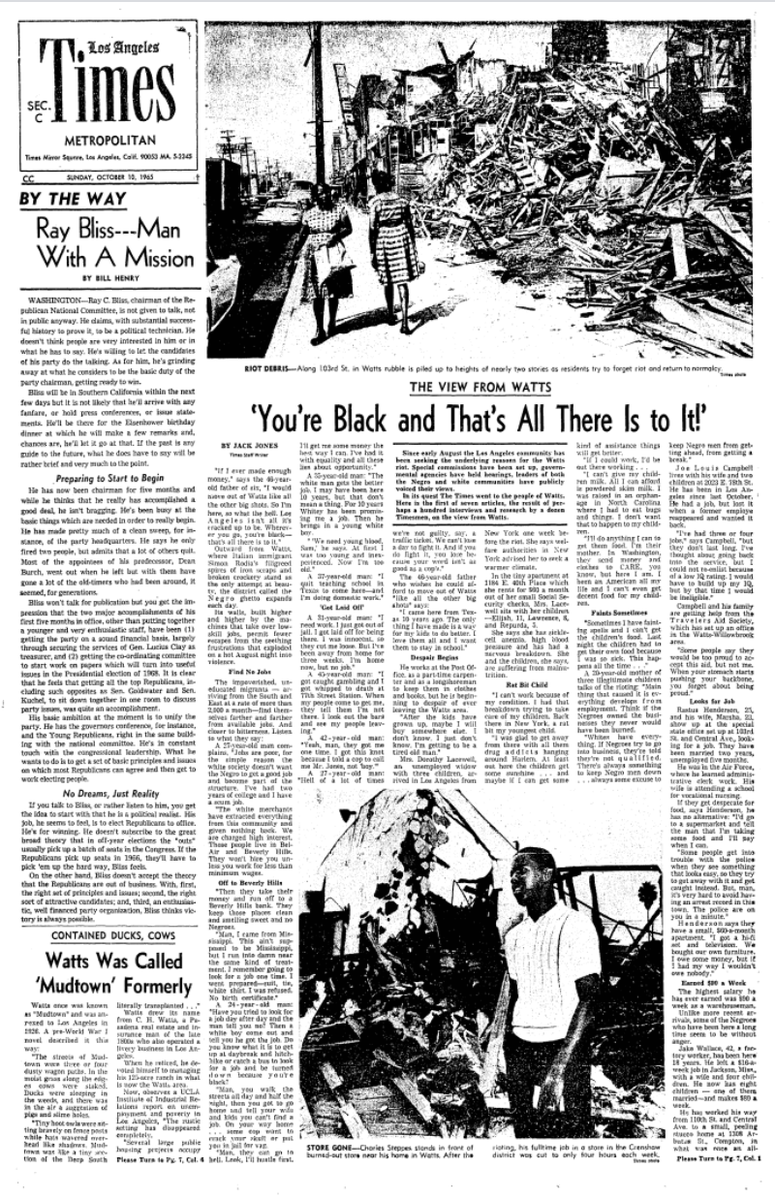 This is how The Times covered the Watts Rebellion, or Watts riots. https://documents.latimes.com/1965-watts-riots/