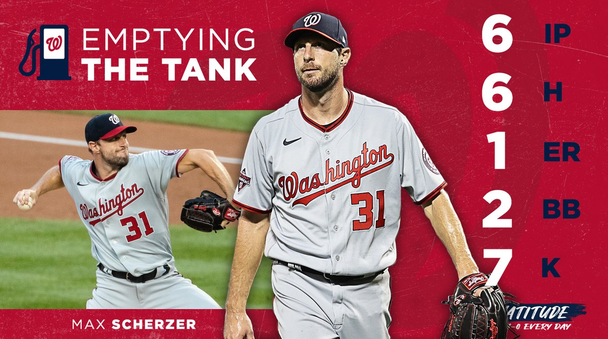 Nationals's tweet photo. He's won 3 Cy Young Awards.

He's thrown 2 no-hitters.

He struck out 20 batters in a game.

But we're gonna tell our grandkids about starts like tonight.

#Scherzday // #NATITUDE https://t.co/Cmtlolf1SD