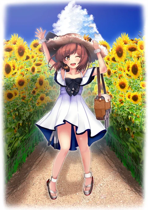 雪風さん(夏のお嬢さんMODE)を描いてみました('∀`)
ひまわり畑と夏の空!!本当は海でもよかったのですが
こんな感じに仕上げてみました!!
#艦これ
#雪風 
