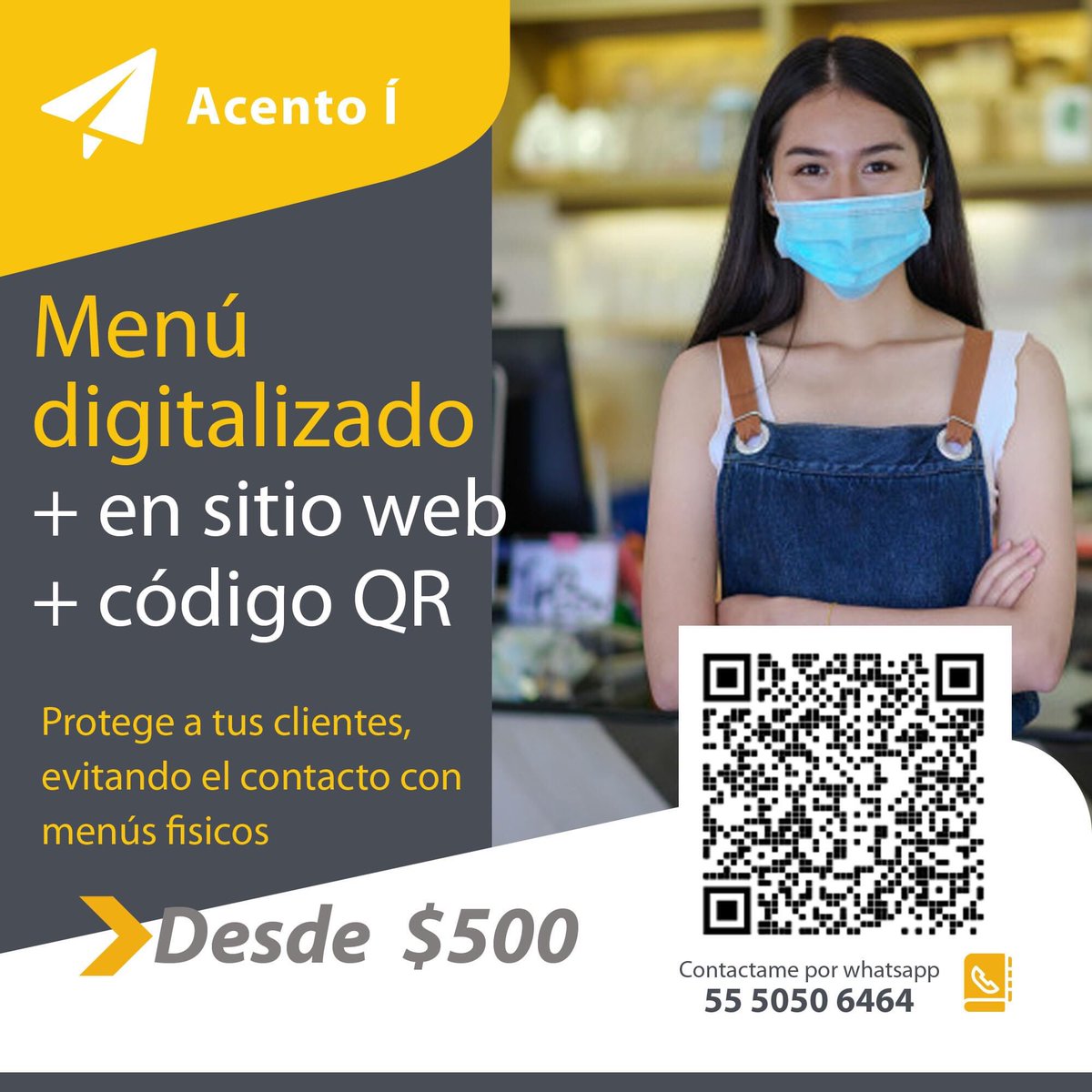 abbyentate's tweet photo. 𝐃𝐞 𝐮𝐧𝐚 𝐯𝐞𝐳 𝐩𝐨𝐫 𝐭𝐨𝐝𝐚𝐬 𝐭𝐞𝐧 𝐝𝐢𝐠𝐢𝐭𝐚𝐥𝐢𝐳𝐚𝐝𝐨 𝐭ú 𝐦𝐞𝐧ú 𝐲 𝐜𝐨𝐧𝐬𝐮𝐥𝐭𝐚𝐛𝐥𝐞 𝐞𝐧 𝐜ó𝐝𝐢𝐠𝐨 𝐐𝐑 😄👇
✅Protege a tus clientes, evitando el contacto con menús físicos.
✅Haz que tu negocio se vea más profesional 👍.
Anímate, contáctame por whatsap https://t.co/B7QWJgmk4j