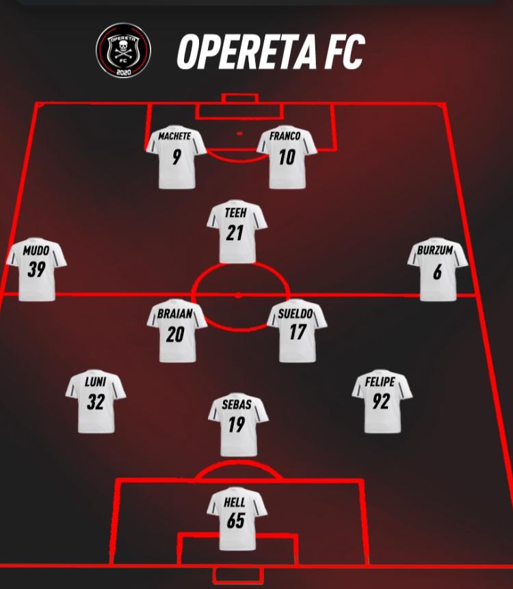 Con éstos 11 Opereta sale a la cancha en búsqueda de los 6 puntos.

#SomosOpereta