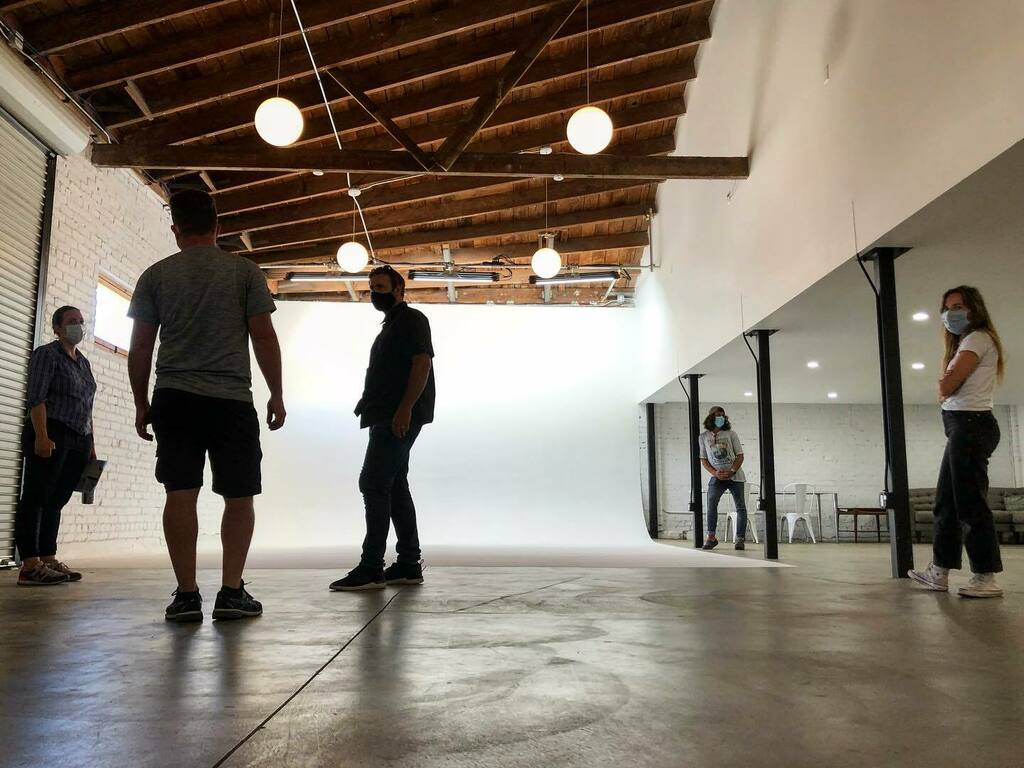 CutawayCreative's tweet photo. Mask up. Covid-compliant scout. #cutawaycreative #sharkpig #covidcompliance #officeparty https://t.co/YwejjCydfG
