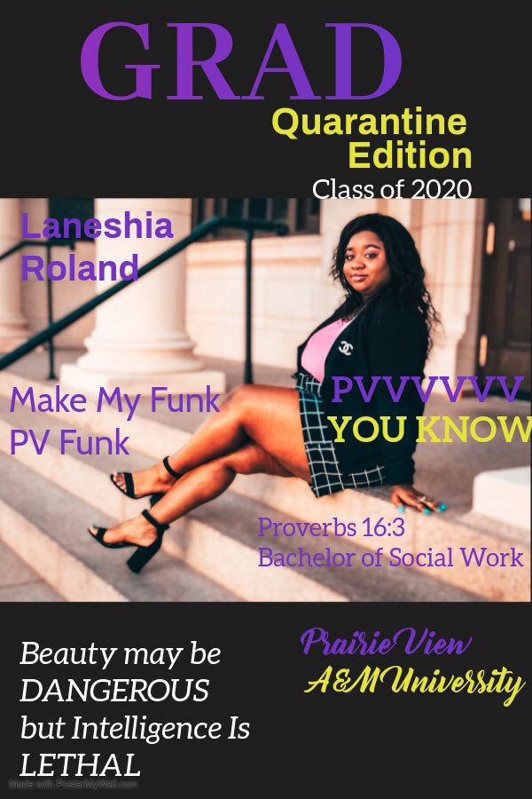 laneshia_k's tweet image. Internship  ✅
Honor Roll ✅
Deans List ✅
BSW✅
4.0 for the summer session✅
Masters loading.......
Dear Prairie View, thank you for taking in this small town girl and turning her into a woman she never thought she would become. Thank you for the lessons learned💛💜#PVAMU #PV20