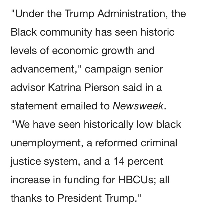 A Kamala Harris- HBCU funding thread: On this historic day let's discuss a favorite talking point of Trump fans. Harris is an HBCU grad (Howard University) but Trump supporters say "he increased HBCU funding by 14%." Let's talk about that. 1/