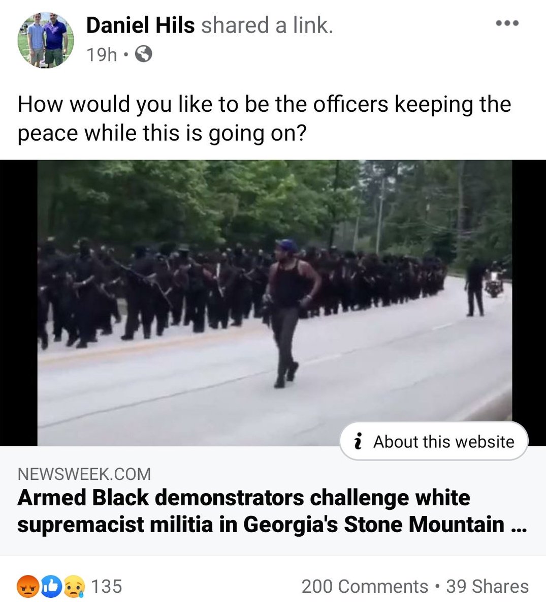 Notice the different reactions to people carrying guns. I wonder why. 