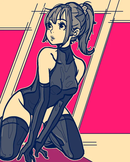 女の人です。(手をついて座っている方は過去の絵です)
観ていただきまして、ありがとうございます? 
