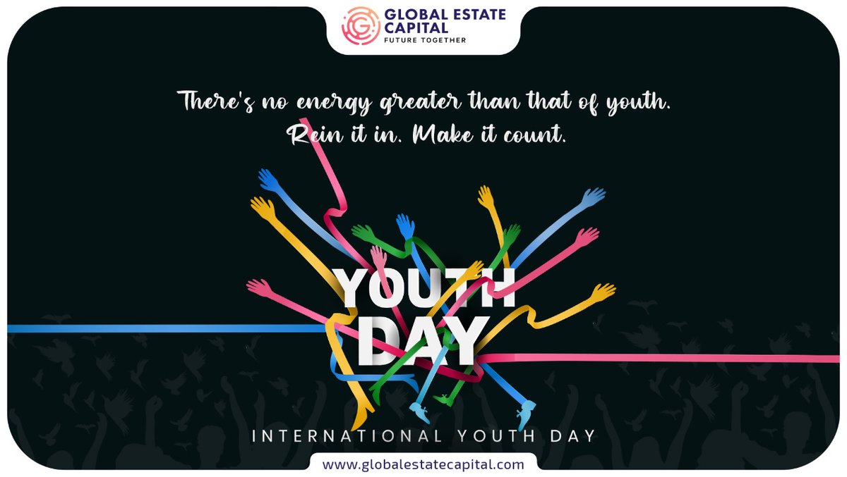 GlobalEstate1's tweet photo. The power of young minds at work is something the world is waking up to. So, more power to you, bright young minds out there.

Happy International Youth Day!

#InternationalYouthDay2020 #youth #motivation #inspiration https://t.co/6CoajcwzDM