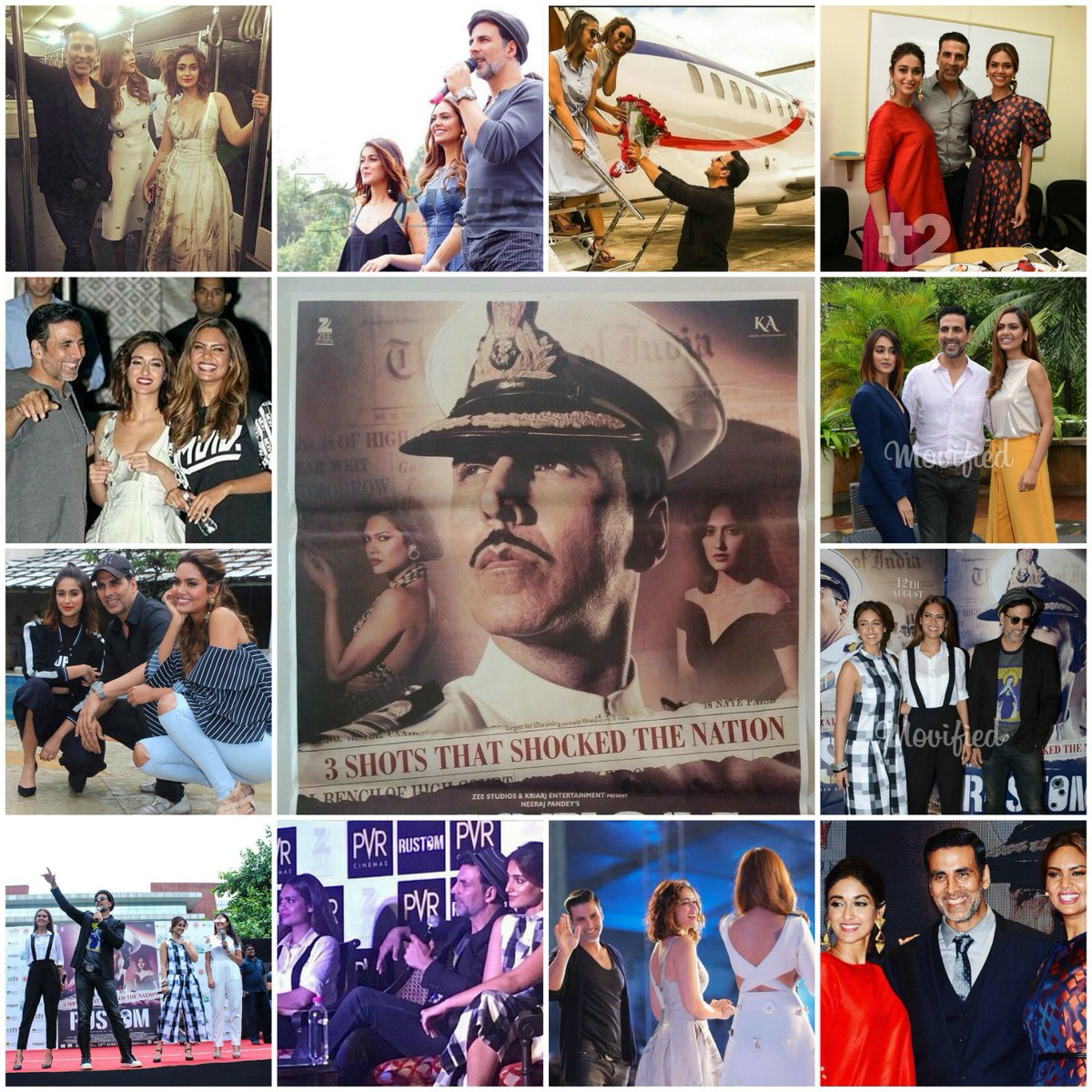 Bhushanadhau1's tweet photo. Flashback : The #Rustom Trio @akshaykumar @Ileana_Official And #EshaGupta During #RustomPromotions... Love This Trio ๐โค
#4YearsOfRustom #TB https://t.co/wRoVMTvvWW