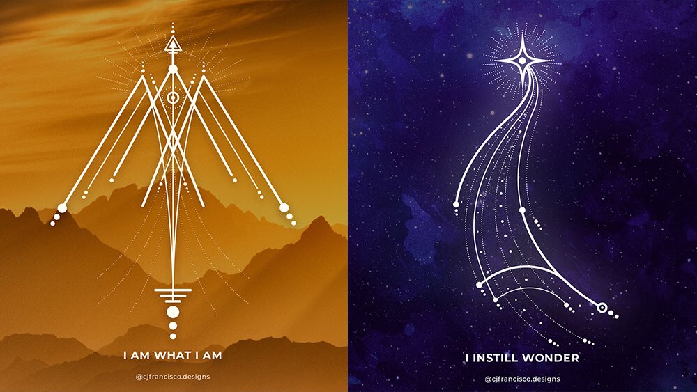 Hello again, Twitter!

Sharing you again some of the sigils/tattoo designs that I created. I really love how each of them is unique and has it’s own magical story.

Just send me a DM/follow my Instagram: cjfrancisco.designs if you want your very own sigil. Light and love! ✨💙