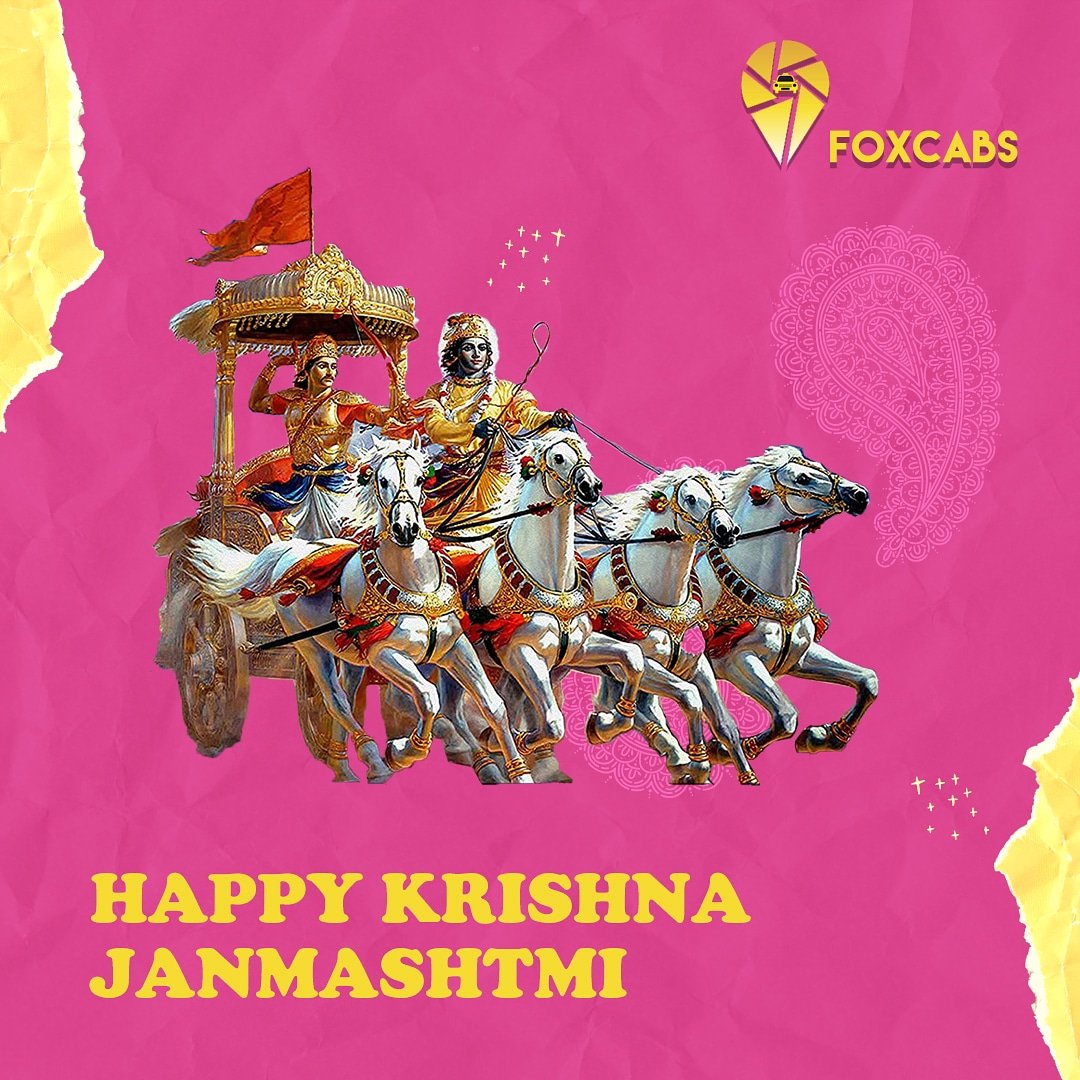 foxcabsindia's tweet photo. Be it Lord Krishna's chariot or our cabs, with #FoxCabs you'll certainly find your destination. This Janamashtami, let us take care of your travel course. 

#janamashtami #foxcabs #travel #transportation #travelanywhere #bookacar #ridewithus #conforttravel #travelinpandemic https://t.co/54cwBgZPBj