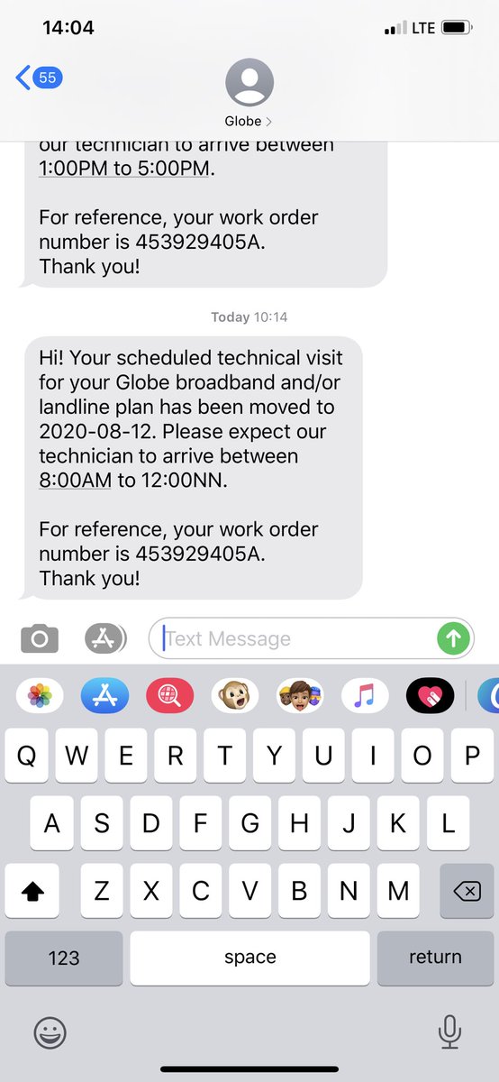 anneolicia's tweet photo. @talk2GLOBE @GreatDrKush Hi! Please help me follow up my application for Globe Broadband. This is schedule today, aug 12 8am-12nn however no one came. https://t.co/uc4kIom0a8