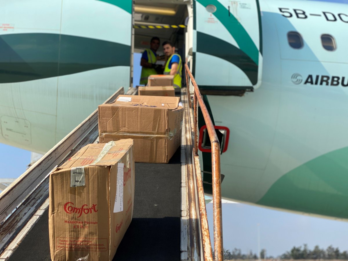 CyprusAeropolis's tweet image. Happening Now - Almost nine tonnes of food supplies and other equipment collected from all over Cyprus, is now being loaded to a @cyairways aircraft to be transported to Beirut🙏.  #Cyprus #Beirut 
@CyprusinLebanon @CyprusMFA