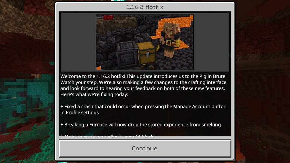 Piglin123's tweet photo. @eckoxsoldier The patchnote https://t.co/jX7UJtLyZg
