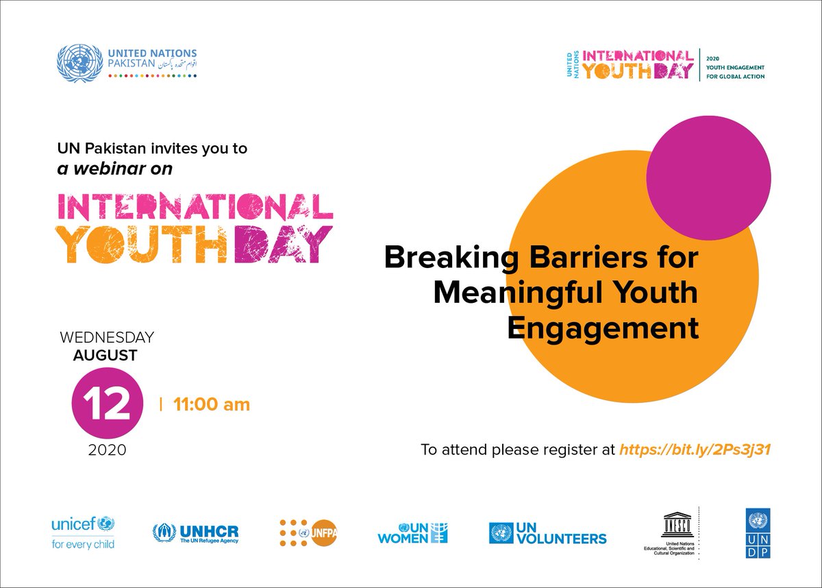 UNDP_Pakistan's tweet photo. #YouthDay is an annual celebration of the role of youth in promoting human rights &amp; development. 

This year's theme ✨"Youth Engagement for Global Action"✨ highlights the ways in which the engagement of youth is enriching national and multilateral institutions and processes. https://t.co/19E8u1JAPB