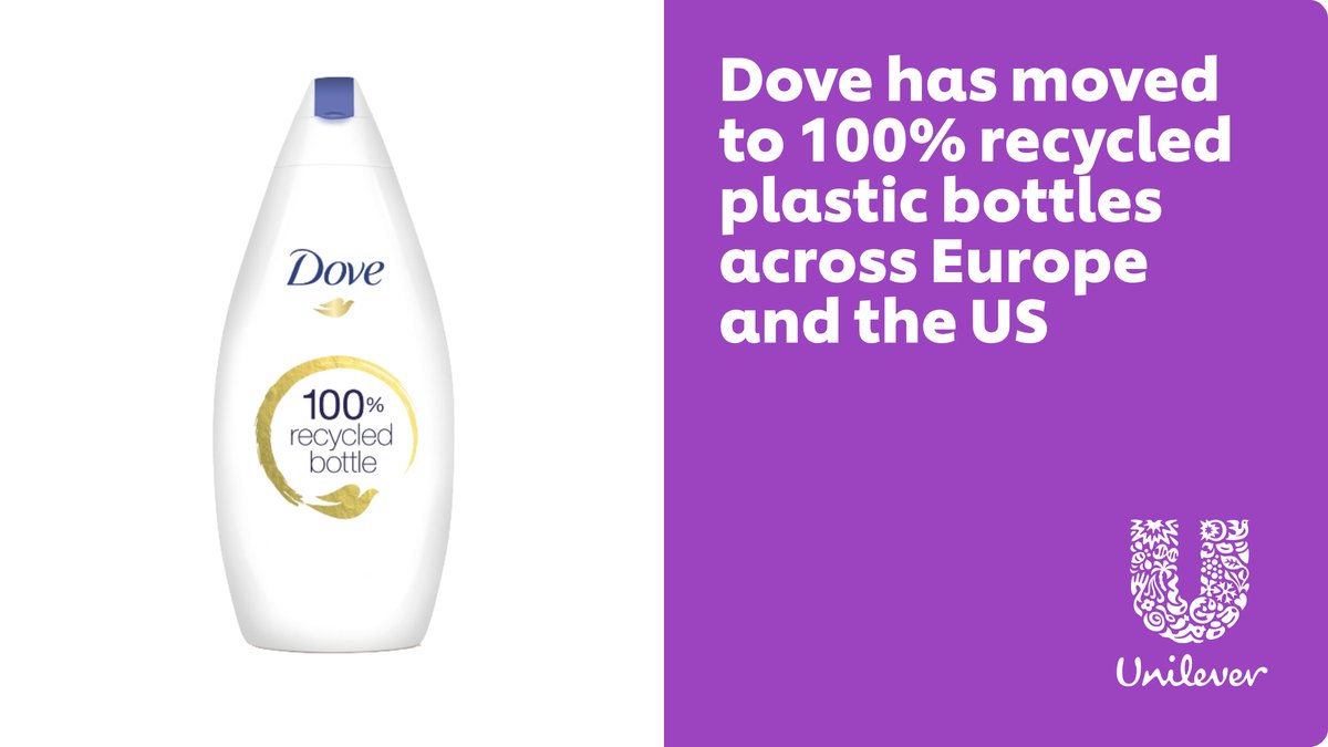 Dove has shifted to 100 recycled bottles across North America and Europe. At the moment this