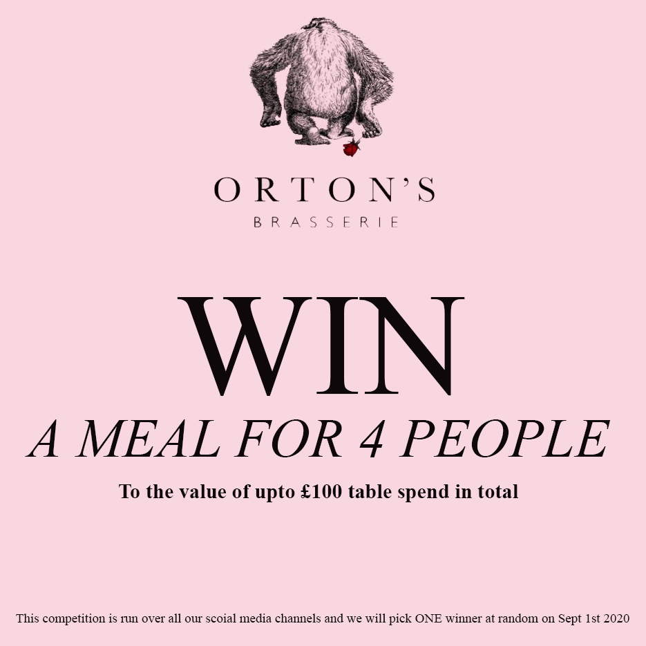 OrtonsBrasserie's tweet photo. WIN a meal for 4!
To enter
1] ♥  &amp; RT This Post
3] Tweet &amp; TAG the 3 friends you want to treat!
4] FOLLOW OUR TWITTER PAGE
Prize Value is £100. One random name picked on Sept 1st from all posts over our socials. Good Luck
#Ortons #Brasserie #Leicester #win #meal #prize https://t.co/dqyD305kBI
