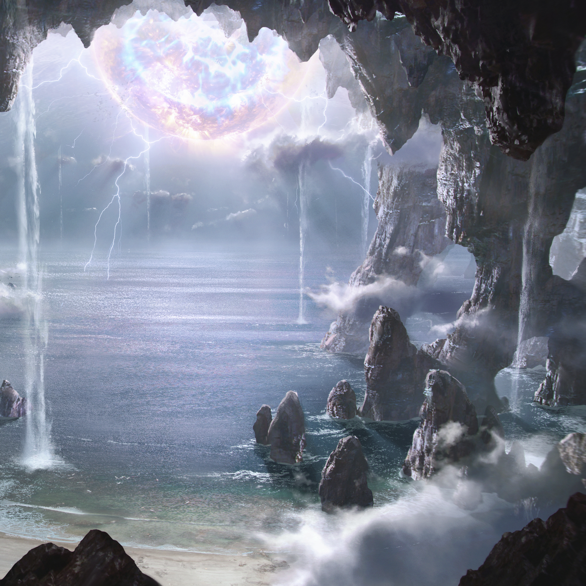 Kentaro Kameda 小説 地底旅行 より地底海のコンセプトアート It S Not What S On This Island But What S Beneath It That Interests Me Jules Verne Journey To The Center Of The Earth T Co Ql2he5z5ad Twitter